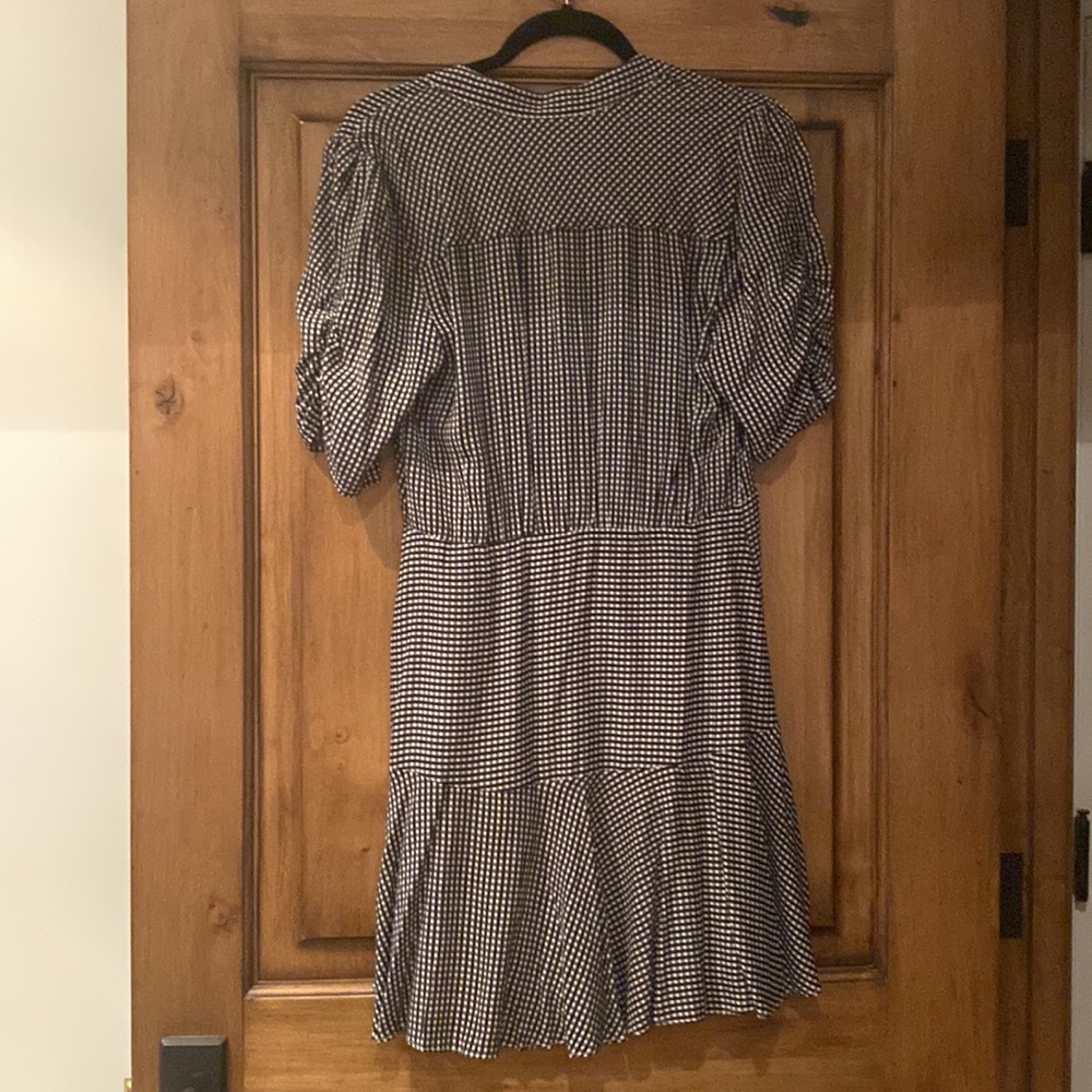 Free People Pippa Asymmetrical Gingham Mini Dress Size Medium - Picture 3 of 9